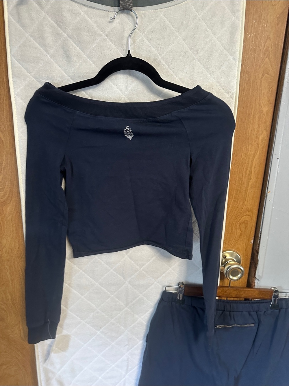 FP Movement by Free People Navy Off-Shoulder Crop Top - Picture 5 of 6